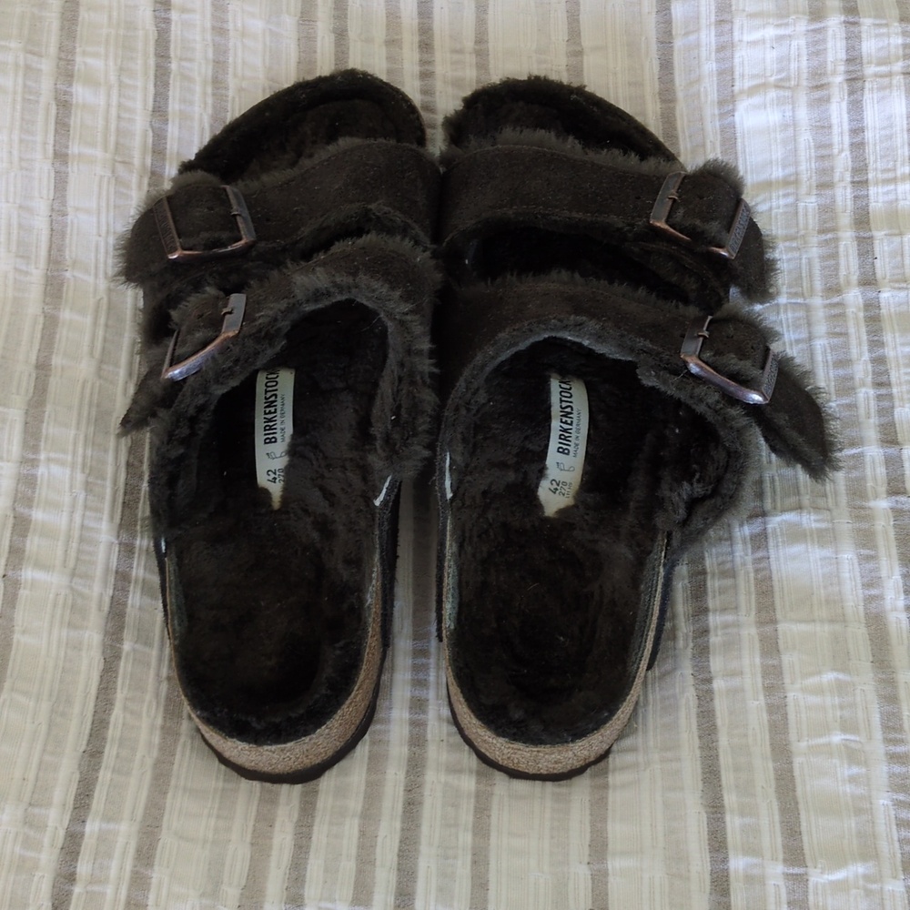 Birkenstock Arizona Mocha Shearling 42 - Picture 2 of 5